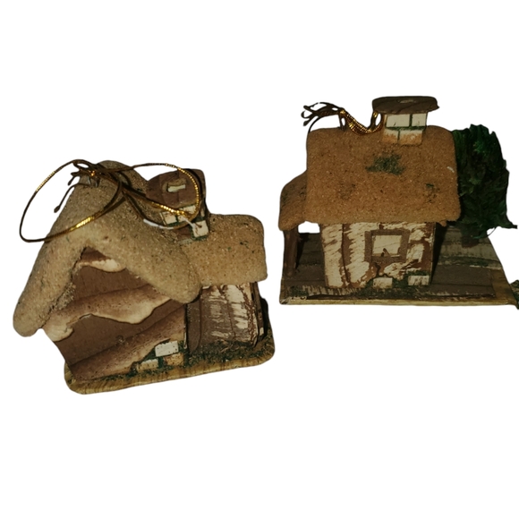Vintage putz style cottage ornaments - Picture 4 of 6